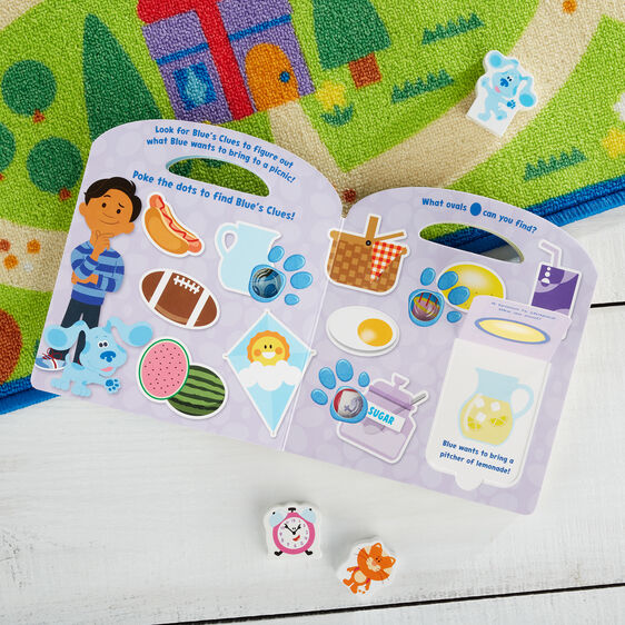 Activity book page for poking dots to find Blue's clues and shapes for Melissa and Doug 33006