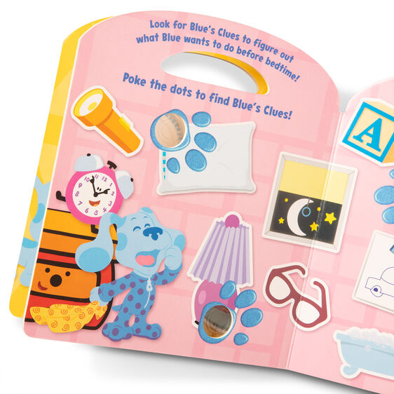 Activity book page for kids to poke dots and find Blue's clues before bedtime for Melissa and Doug 33006