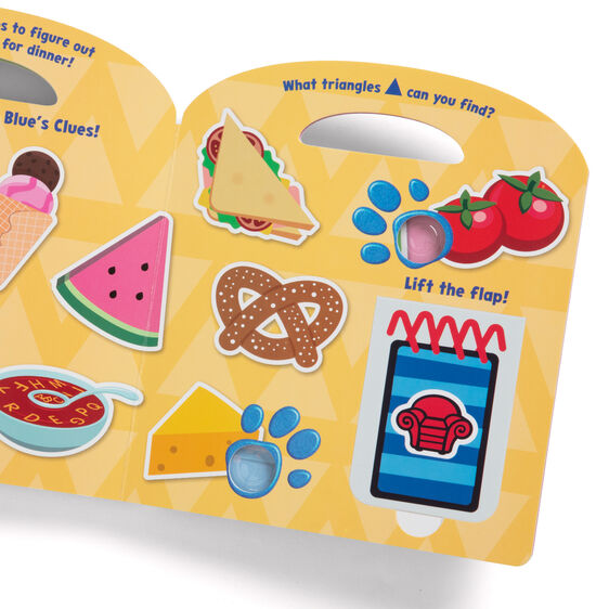 Activity book page with shapes and cutouts for a "Blue's Clues" themed game for Melissa and Doug 33006
