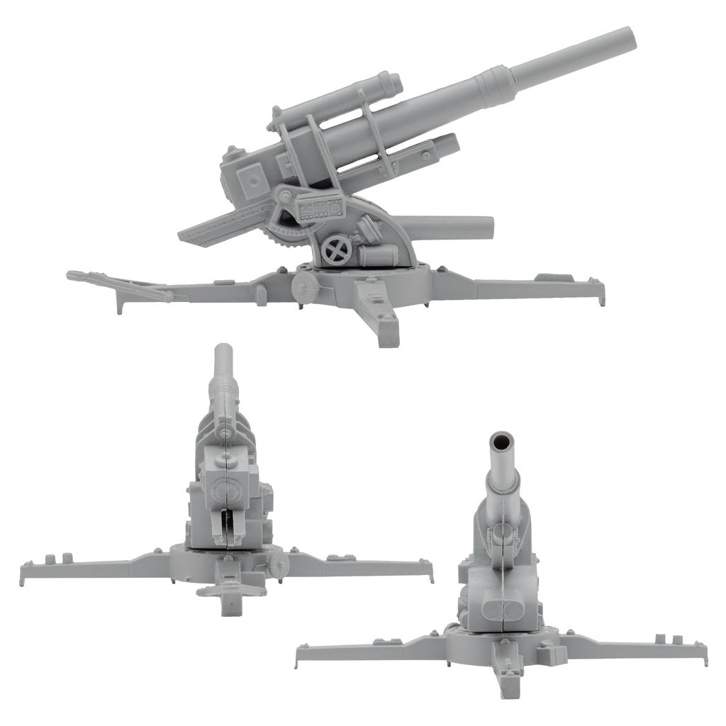 Gray model kit of a WWII German 88mm anti-aircraft artillery piece for BMC 67006