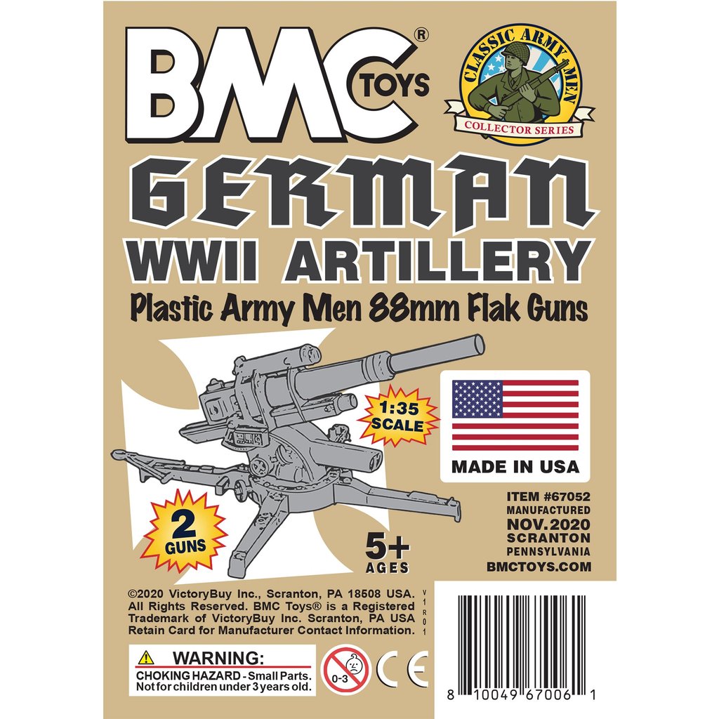 Plastic model kit for German WWII 88mm artillery piece for BMC 67052