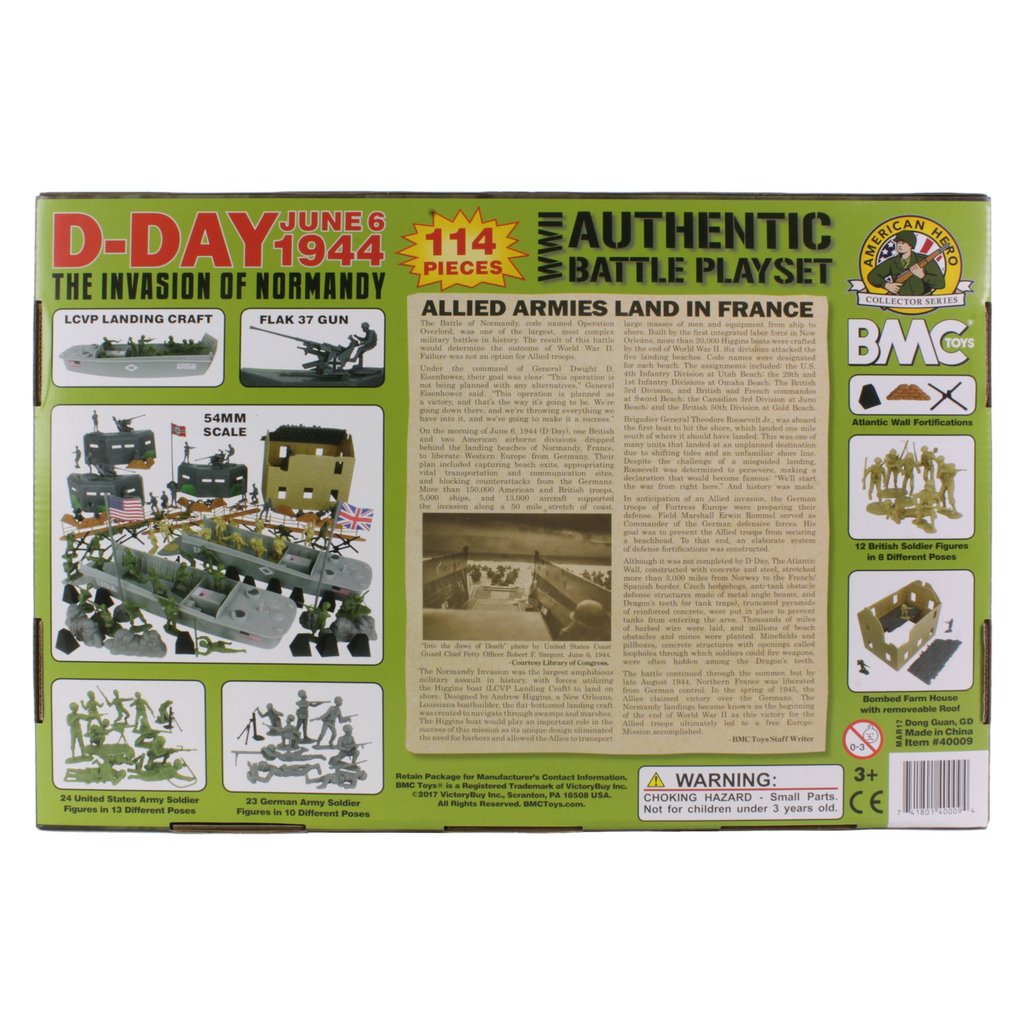 WW2 D-Day plastic army men set for Normandy invasion play for BMC 40009