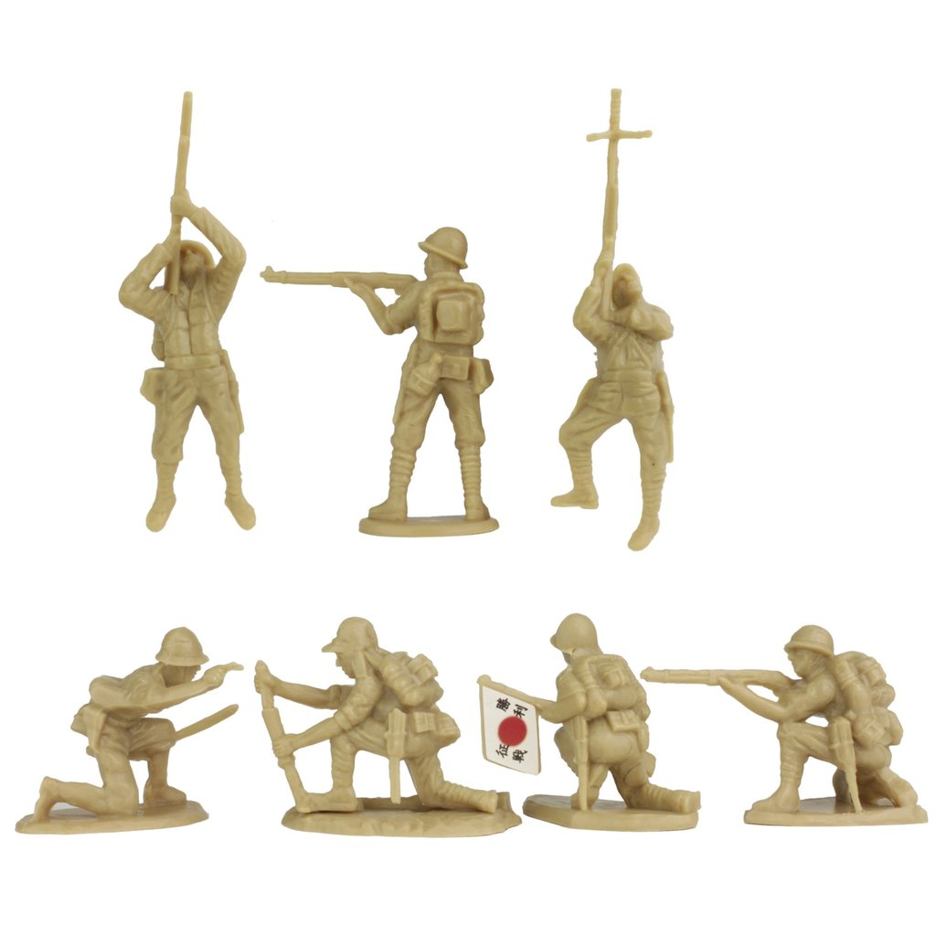 WW2 Japanese soldier figures in various poses, ready for display for BMC 67026