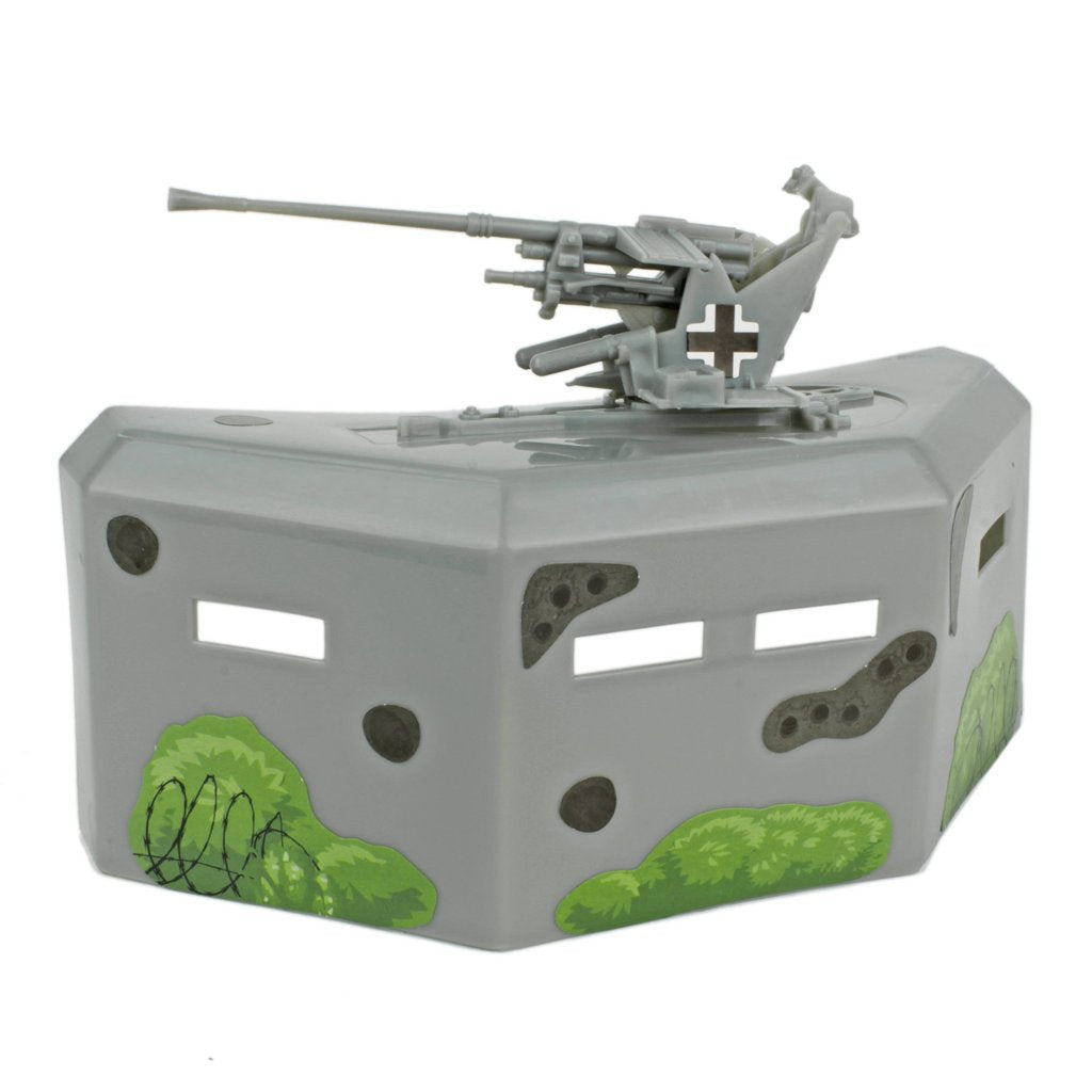 Plastic model of a WWII anti-tank gun emplacement for BMC 40009
