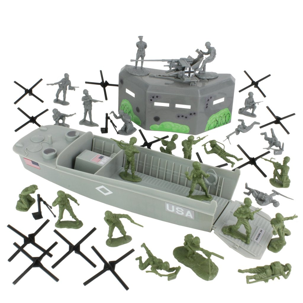 WW2 D-Day Utah Beach diorama set with figures and vehicles for BMC 40027