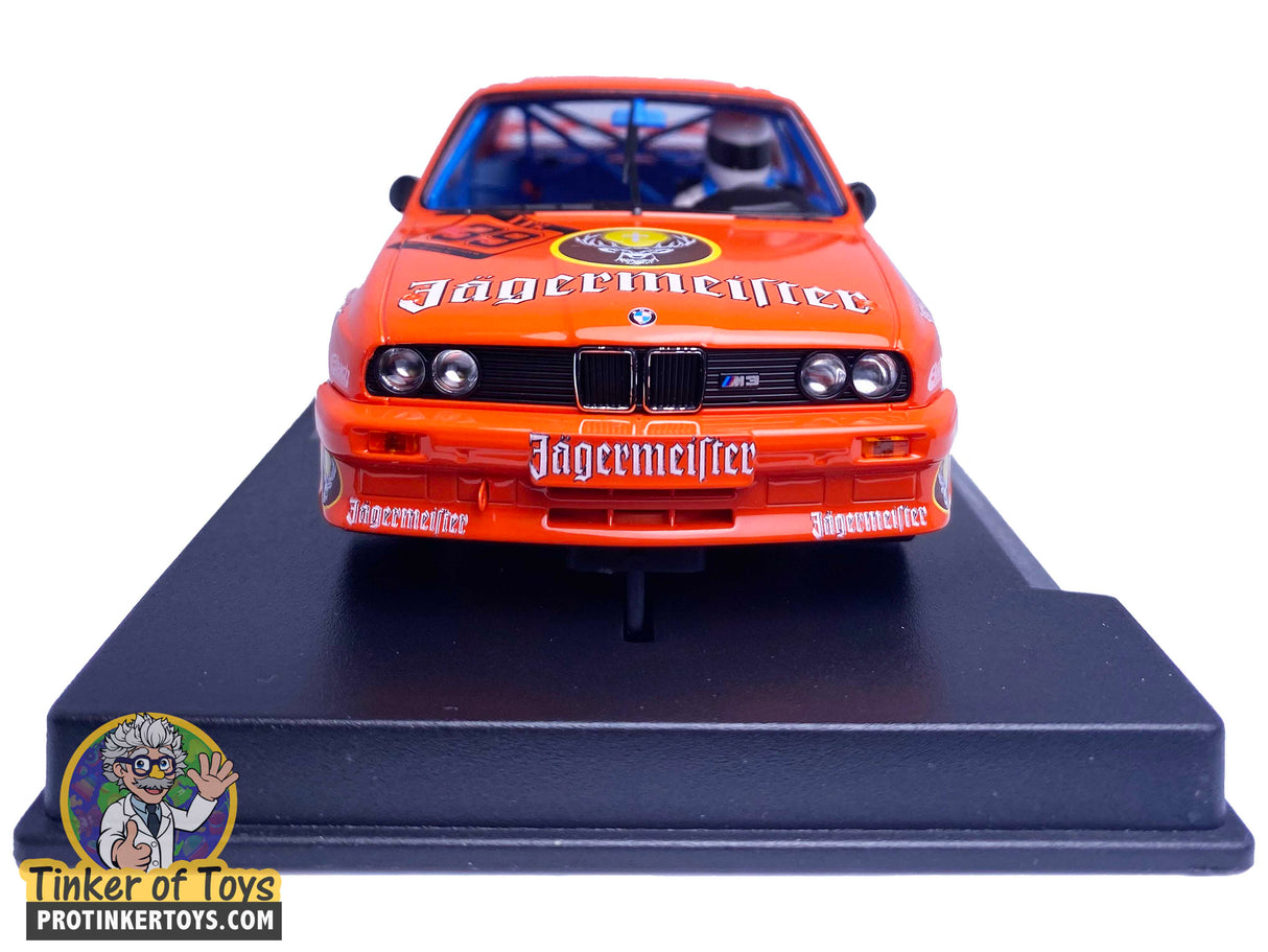 Orange BMW M3 E30 slot car replica, Mario Ketterer 1988 for Fly Car 88217