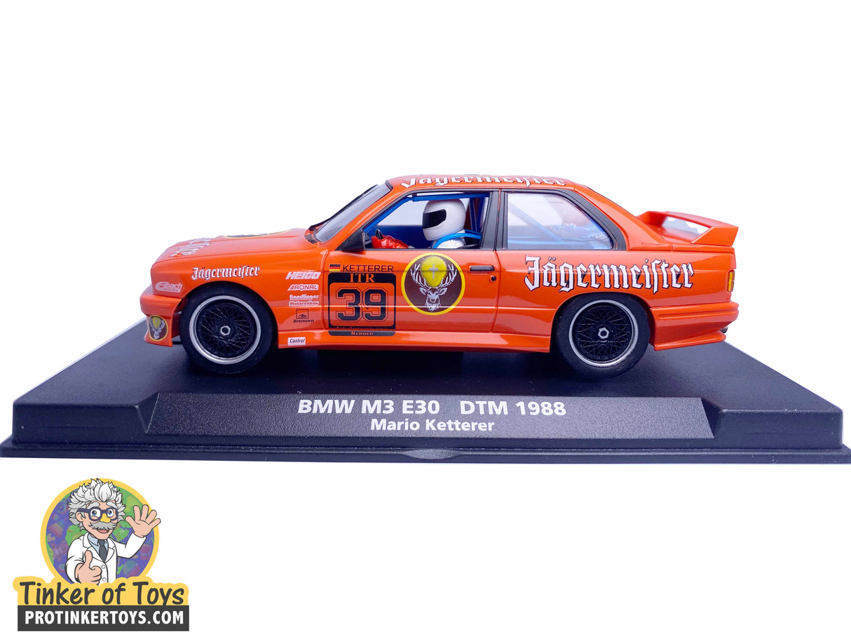 Orange BMW M3 E30 DTM 1988 race car model for Fly Car 88217