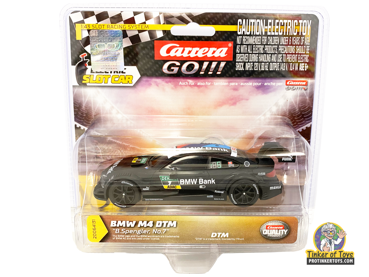 Slot car BMW M4 DTM race car in packaging for Carrera Go 20064131