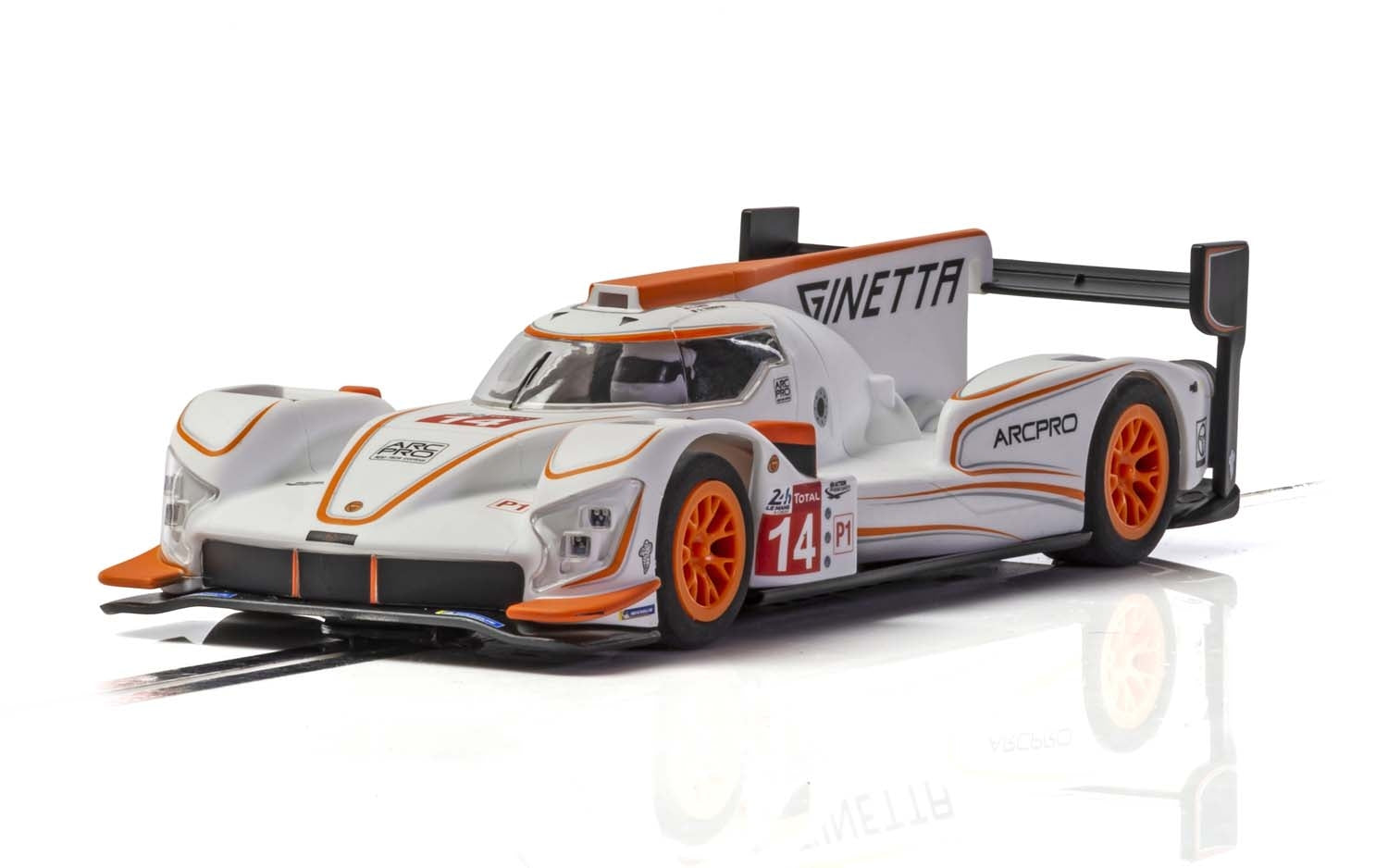 Ginetta G60-LT-P1 No 14 - White/Orange | C4061 | Scalextric