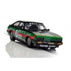 Green Ford Capri MK3 model car, racing livery for Scalextric C4101