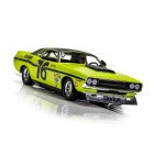 Green Dodge Challenger race car model with number 76 for Scalextric C4164