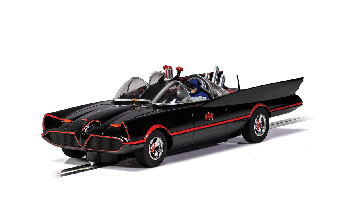 Black Batmobile model car from the 1966 TV series for Scalextric C4175T