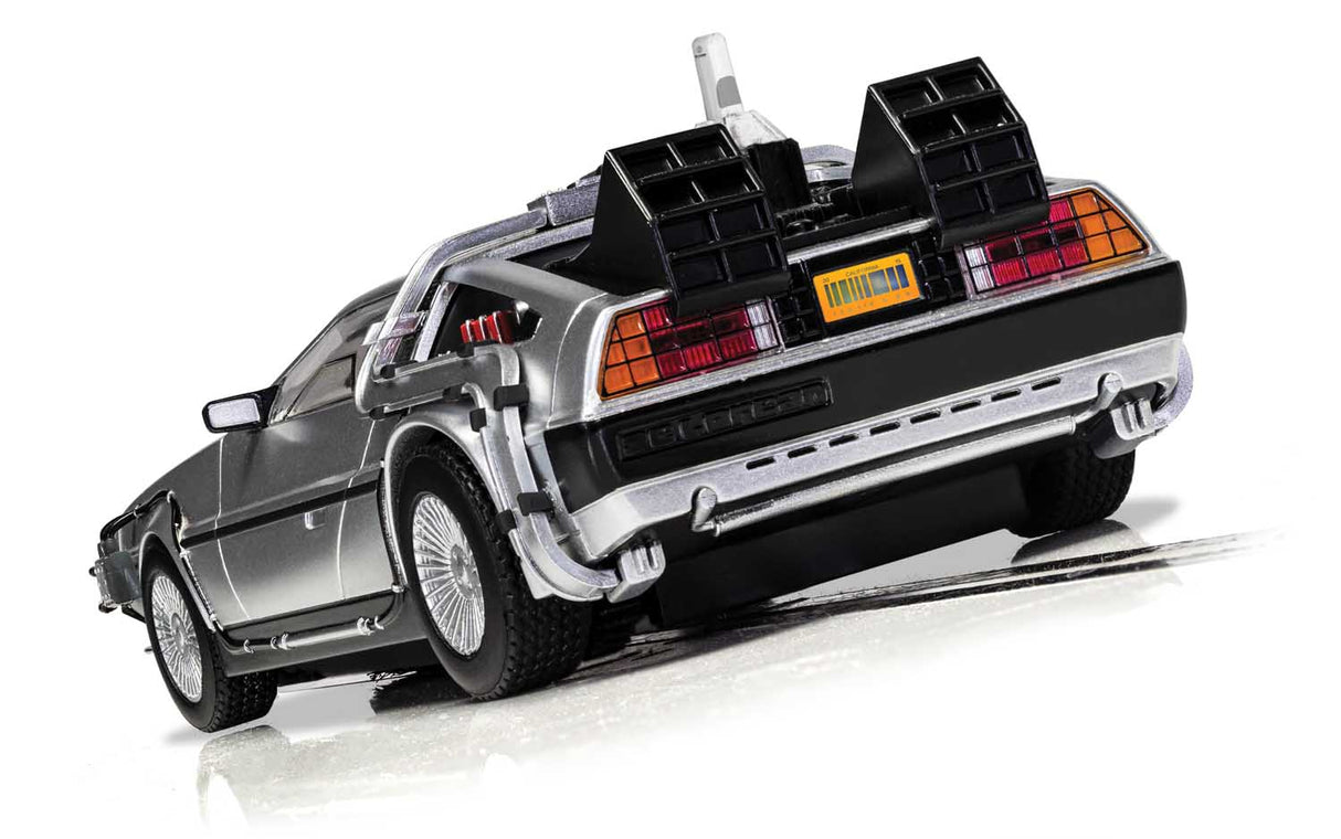 Black DeLorean time machine slot car model from Back to the Future for Scalextric 1/32 Slot Car C4249