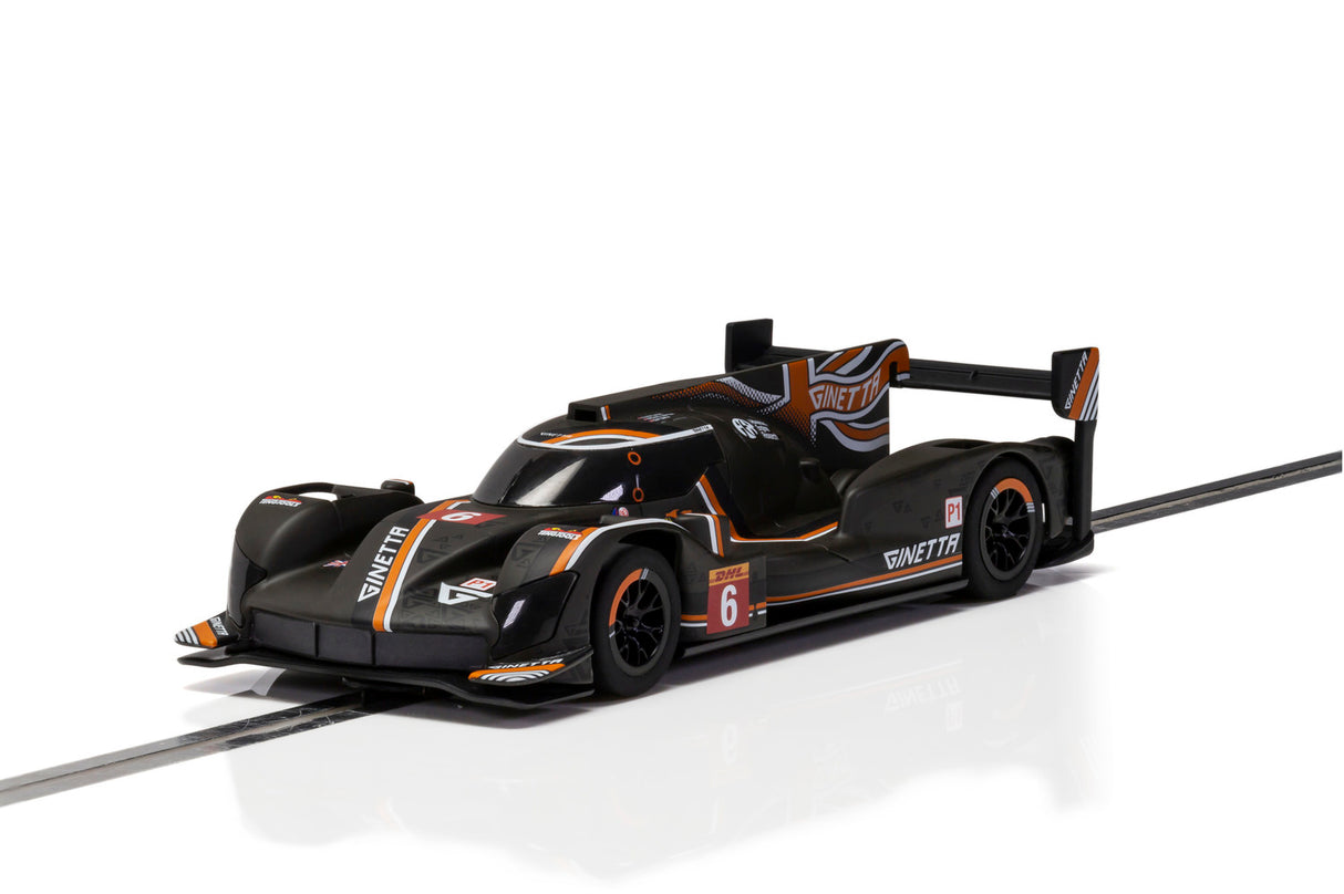 Black race car model on track, representing the 2019 Silverstone 4 Hours for Scalextric C4264