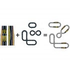Track extension pack components: track pieces and connectors for model railway for Scalextric C8511
