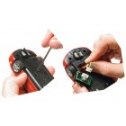 Hands connecting electronic components to a remote control for model train system for ARC Pro System C8515