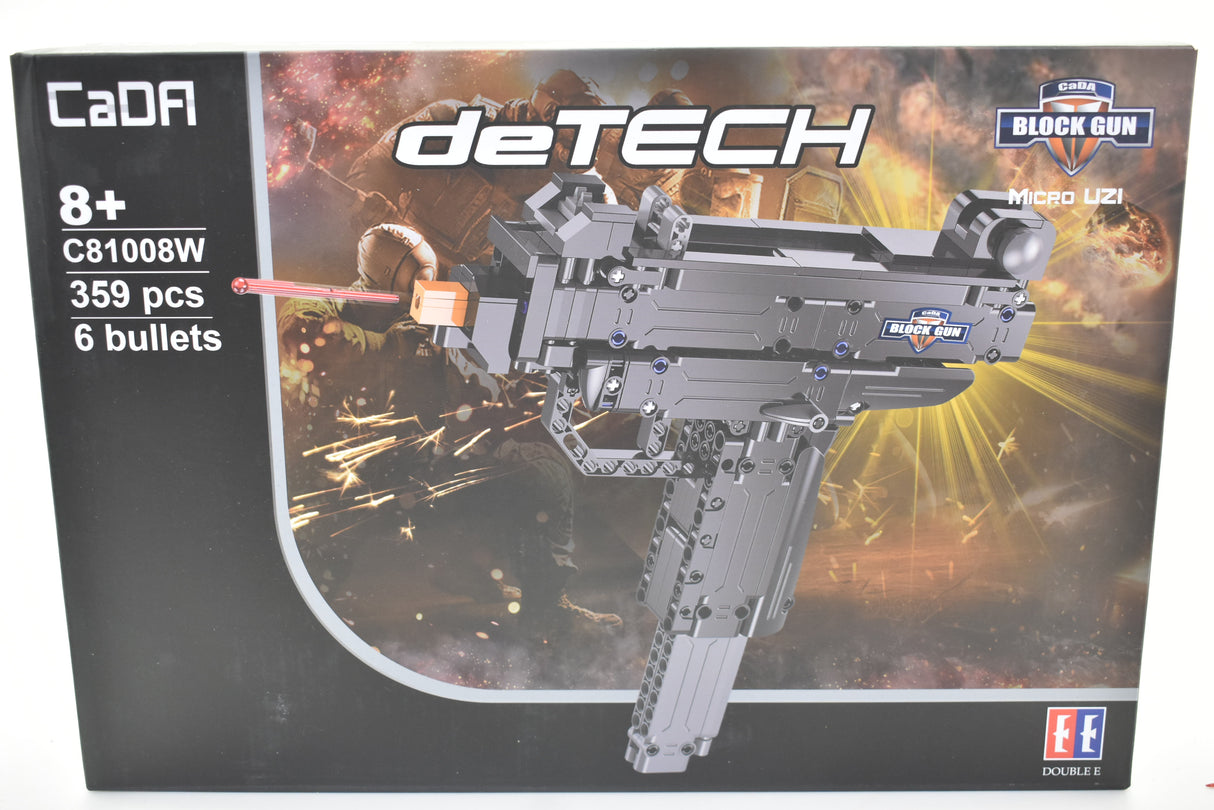 Cada Block Gun Micro UZI 6 Bullets 359pcs | C81008W | CaDA Master