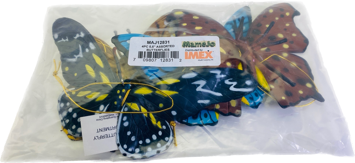 Assorted Butterflies 4-Pack 4" | MAJ12831 | Mamejo