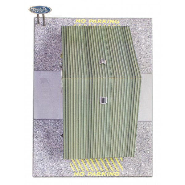 "No Parking" sign with realistic, corrugated steel texture for model kits for Innovative Hobby Supply BK4810