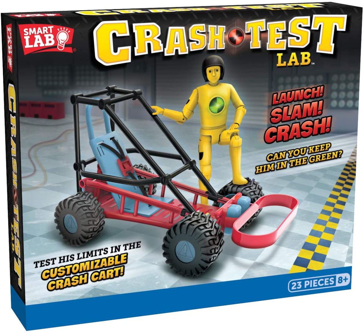 Toy set box showing a crash cart and a yellow action figure for Smart Lab 00486