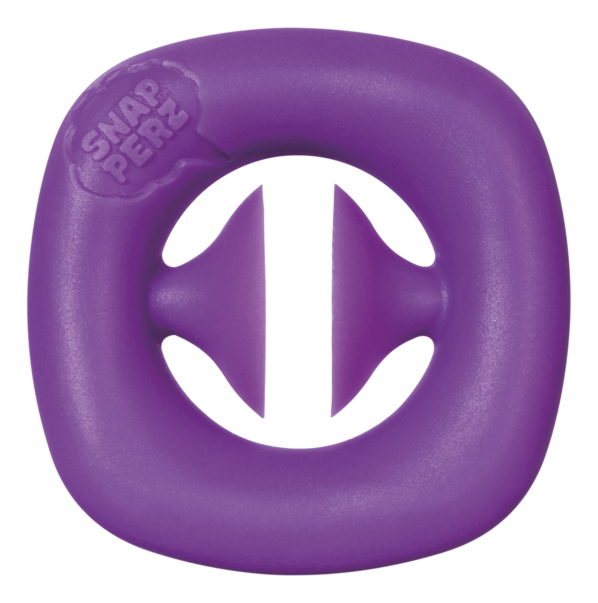 Purple baby toy with a central opening for grasping for Toy Smith 1032