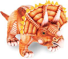 Brown Triceratops model with three horns and frill for Real Planet TR42R