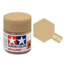 Tamiya acrylic paint jar with label showing color options for Tamiya Paints X-20A