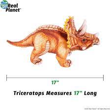 Brown Triceratops model, measuring 17 inches long for Real Planet TR42R