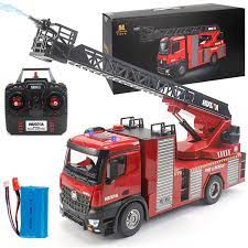 Remote control fire truck with extending ladder and controller for IMEX HUN11561