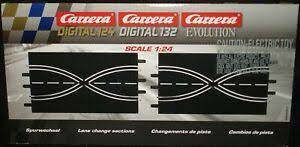 Lane change track sections for racing, scale 1:24 for Carrera 20020517
