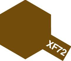 Brown paint swatch labeled XF72 for Tamiya Paints X-20A