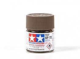 Brown acrylic mini paint bottle, XF-72, for model painting for Tamiya Paints X-20A