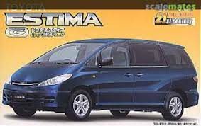 Blue scale model van, side view, 1/24 scale replica for Fujimi 18665