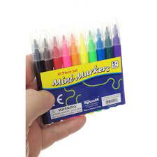 Set of colorful mini markers for drawing and crafting activities for Toy Smith 1216