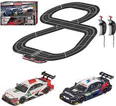 Slot car track layout with two race cars for racing fun for Carrera 20025239