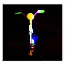 Spinning toy helicopter with colorful lights and launcher mechanism for Spin Copter SCD001