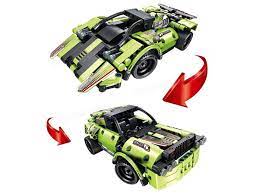 Green and black RC racing car and truck set for building and play for Qihui QIH08020