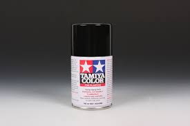 Black spray lacquer paint can, matte finish, for models for Tamiya Paints TAM85006