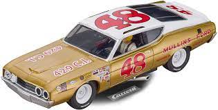 Gold Ford Torino race car model, number 48, from Carrera Evolution for 20027659, rear view