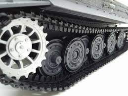 Tracked tank treads with large road wheels on a scale model for IMEX TAG12022