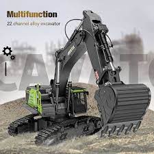 Remote control excavator model on dirt ground for Huina HUN11593