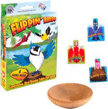 Game box and game pieces for Flippin' Birds game for Channel Carft FBPK