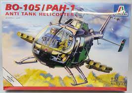 Model kit box art: BO-105/PAH-1 anti-tank helicopter model for Italeri 601