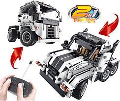Remote control construction truck set, transforming into a vehicle for Qihui QIH08018