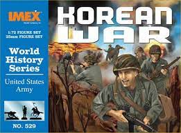 Korean War diorama set featuring US Army figures in action for IMEX 529