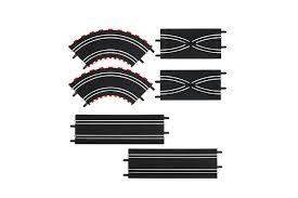 Set of black and red decorative track extensions for model train set for Carrera Go 20061600