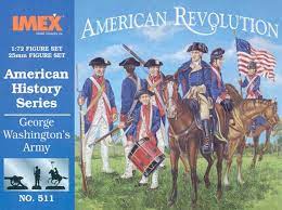 Revolutionary soldiers in formation, historical miniature set for IMEX 511