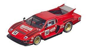 Red slot car, De Tomaso Pantera, race car replica for Carrera 20027672