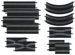 Black and silver striped automotive trim set for car interior accents for Carrera Go 20061601