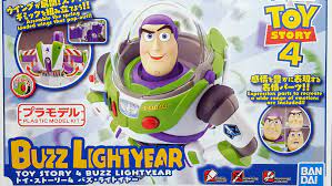 Buzz Lightyear model kit for Toy Story 4, featuring multiple expression parts for Bandai 27731